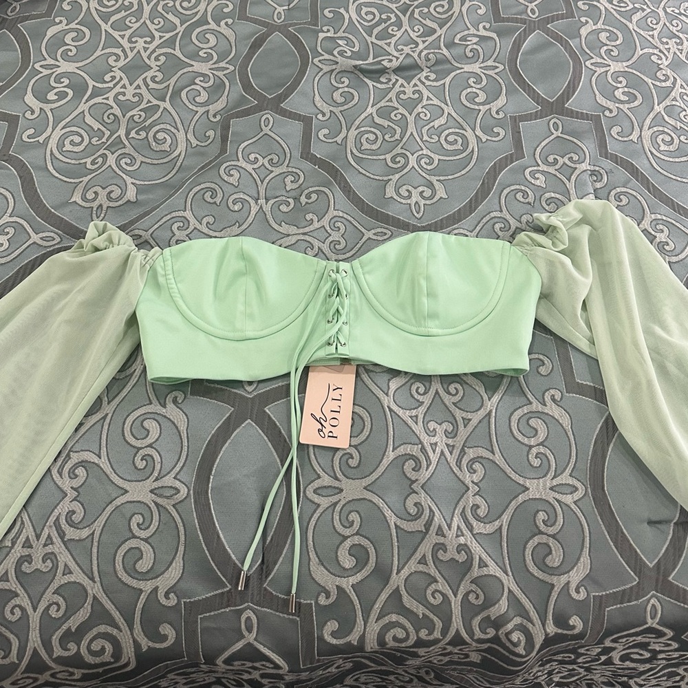 Oh polly cropped corset blouse